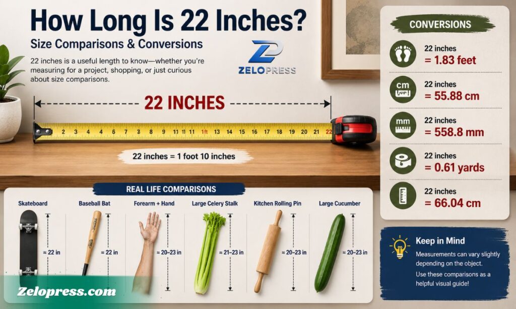 How Long Is 22 Inches? Size Comparisons & Conversions