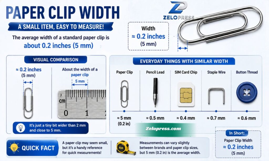 Paper Clip Width