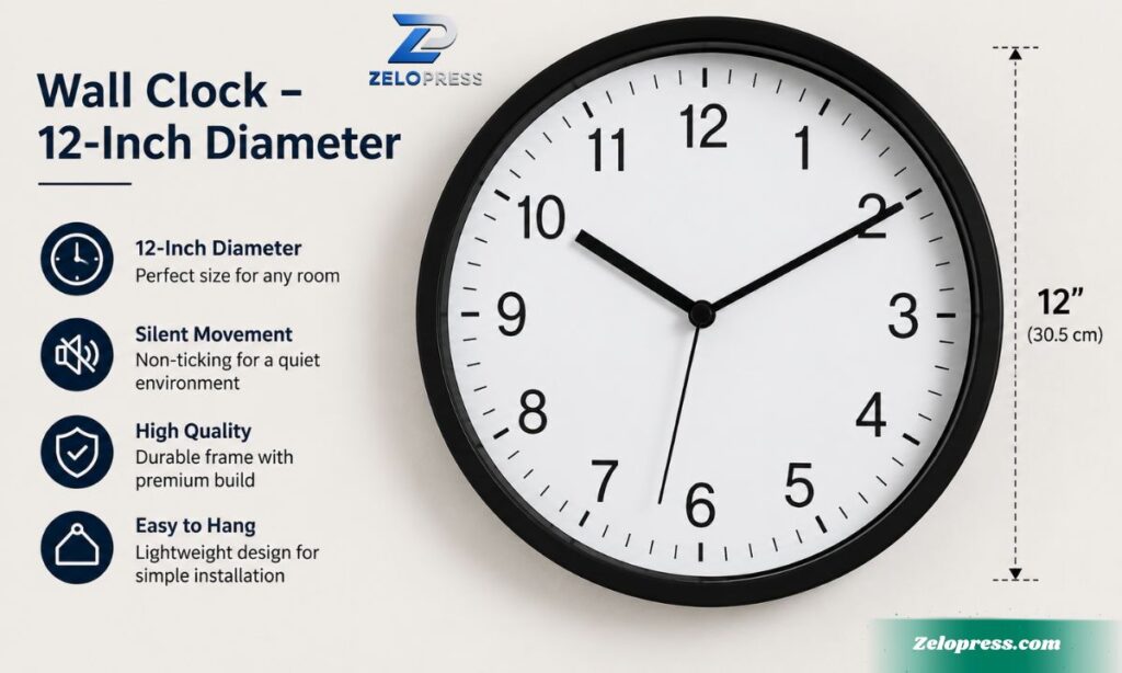 Wall Clock – 12-Inch Diameter