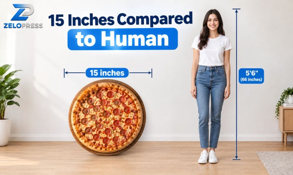 15 inches compared to human