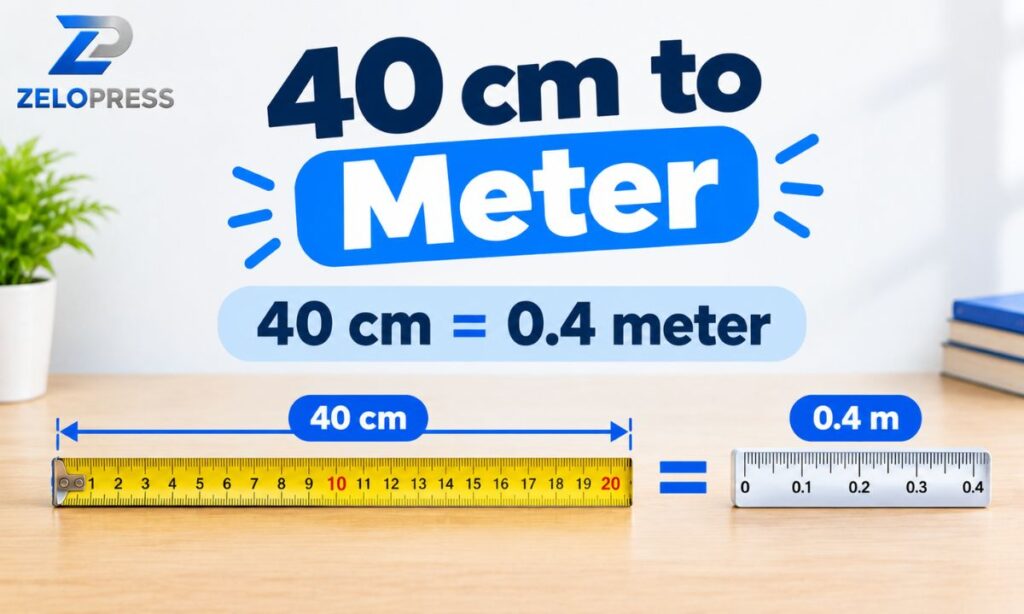40 cm to meter