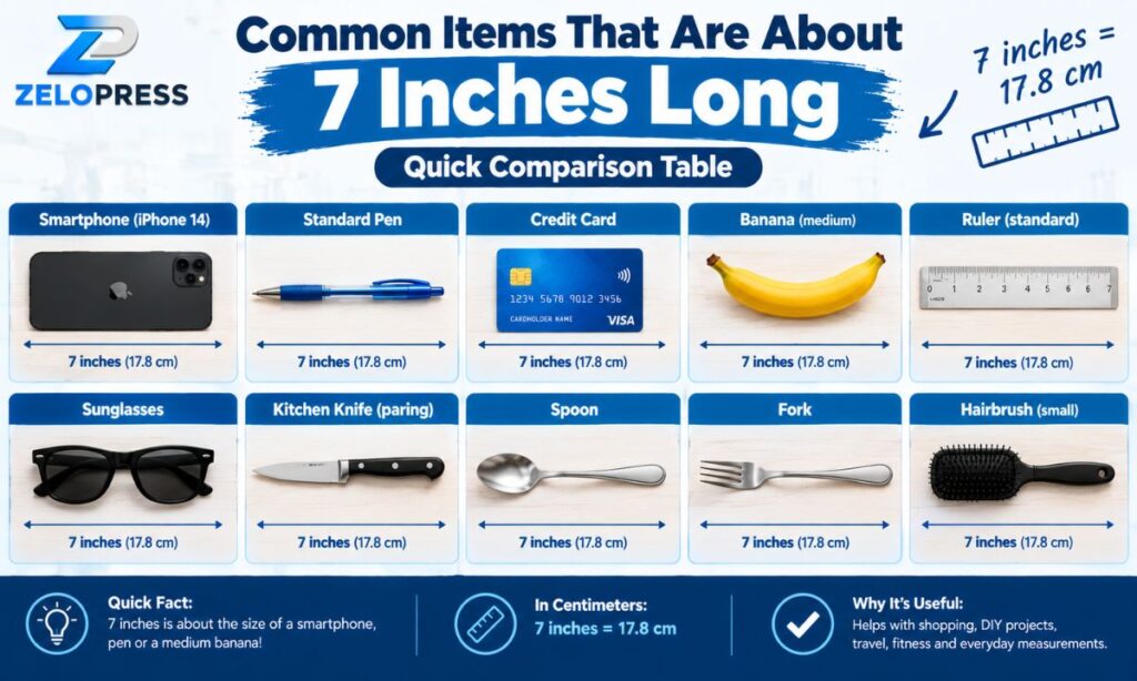Common Items That Are About 7 Inches Long: Quick Comparison Table