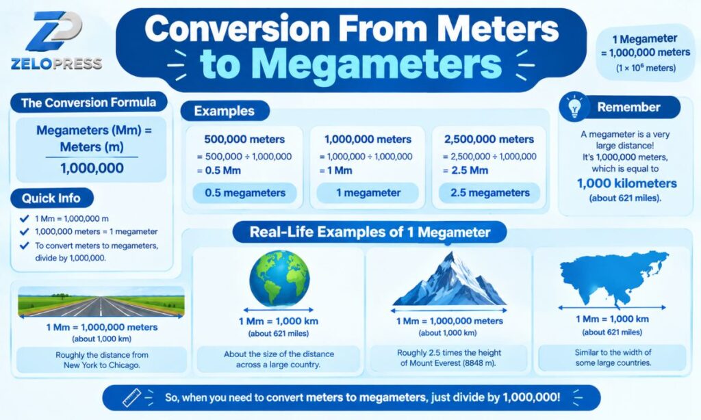 Conversion From Meters to Megameters