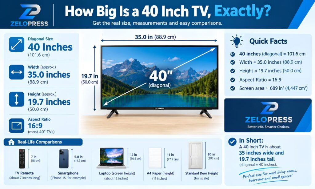 How Big Is a 40 Inch TV, Exactly?