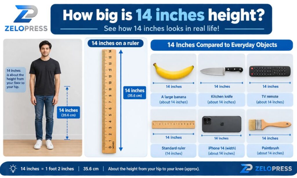 How big is 14 inches height