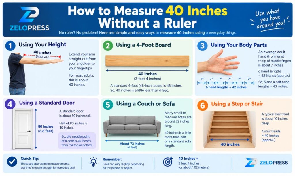 How to Measure 40 Inches Without a Ruler