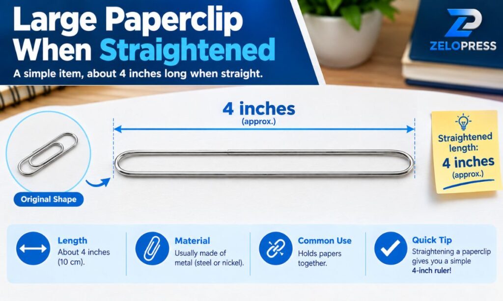 Large Paperclip When Straightened