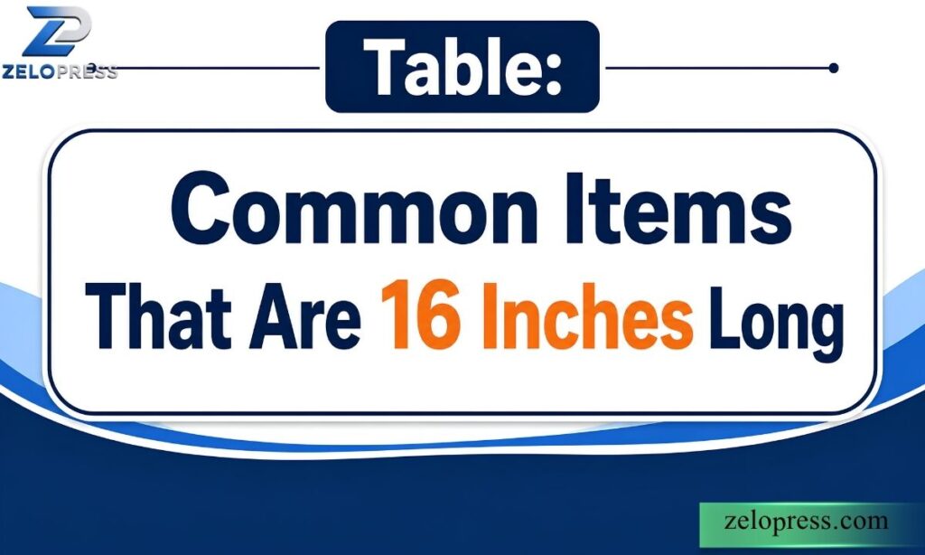 Table: Common Items That Are 16 Inches Long