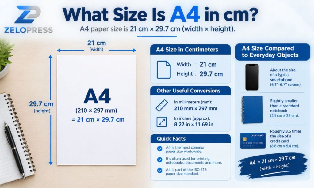 What Size Is A4 in cm?