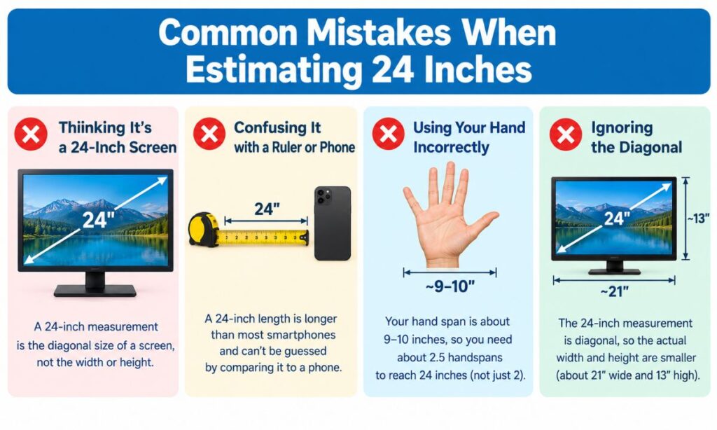 Common Mistakes When Estimating 24 Inches