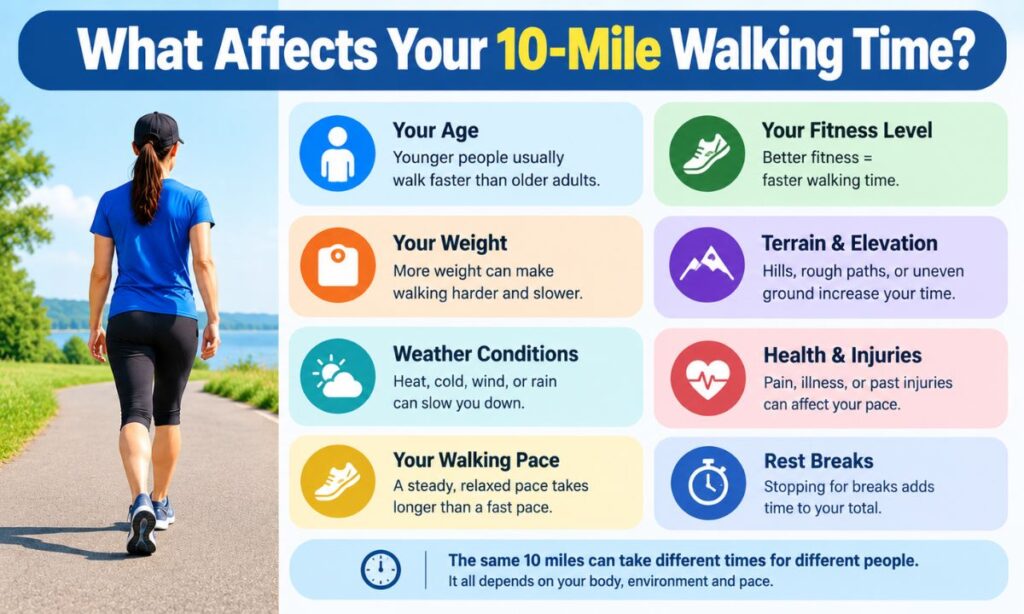 What Affects Your 10-Mile Walking Time?
